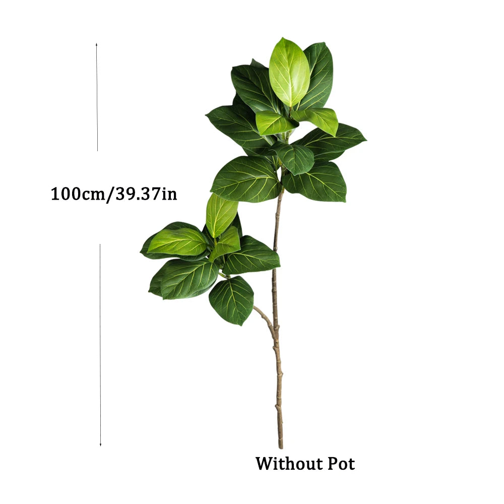 Árvore Artificial Ficus com Folhas Tropicais para Decoração