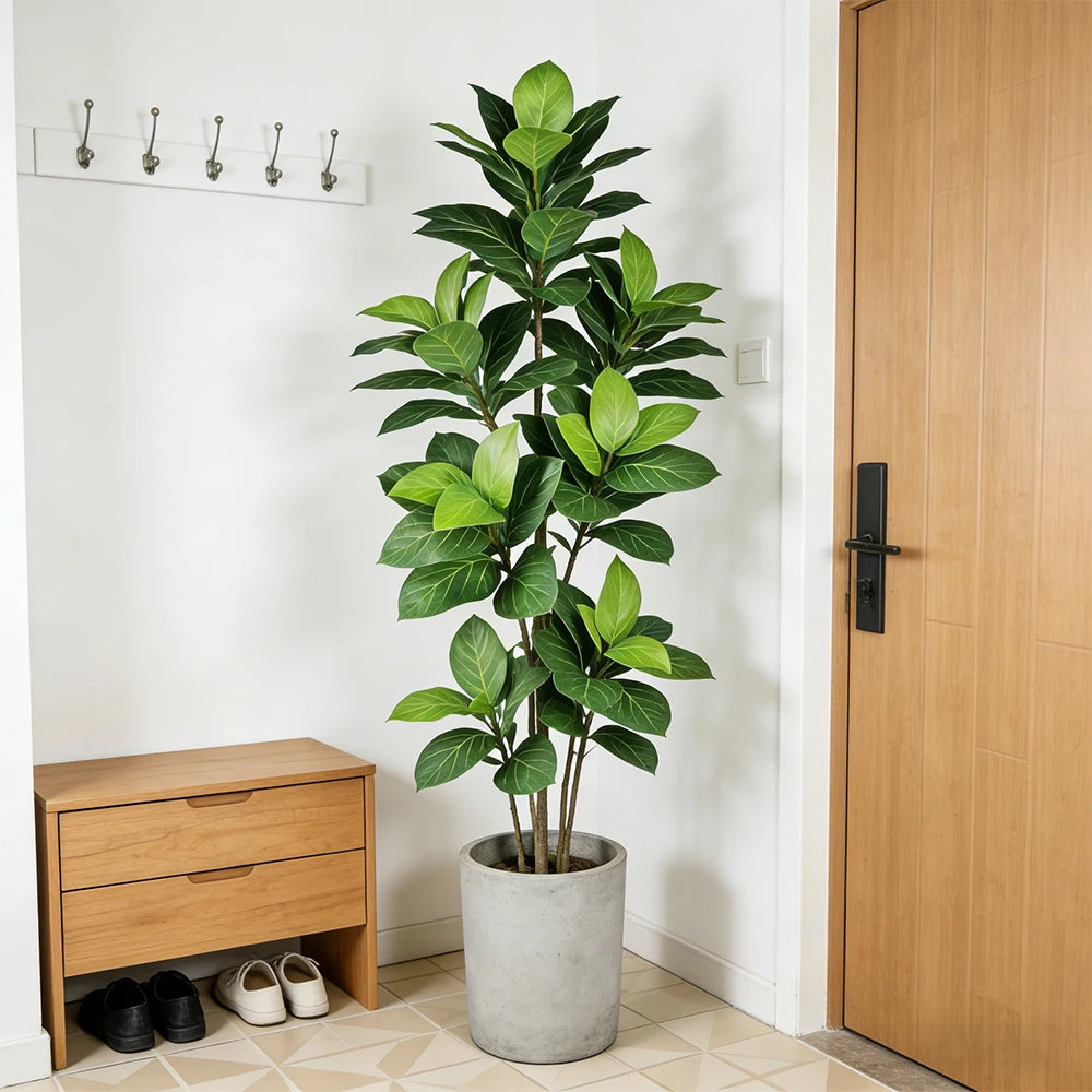 Árvore Artificial Ficus com Folhas Tropicais para Decoração