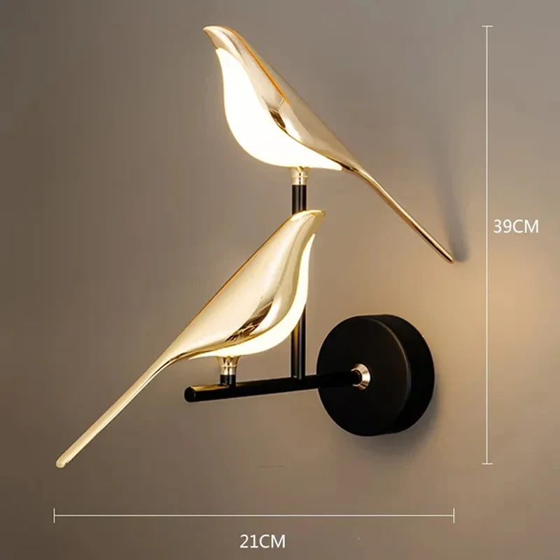 Arandela LED Decorativa Pássaro Magpie