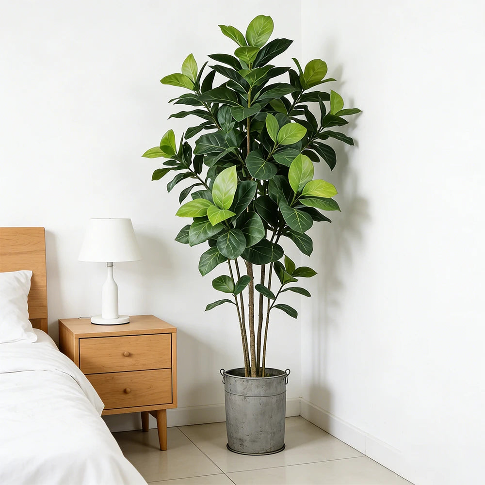 Árvore Artificial Ficus com Folhas Tropicais para Decoração