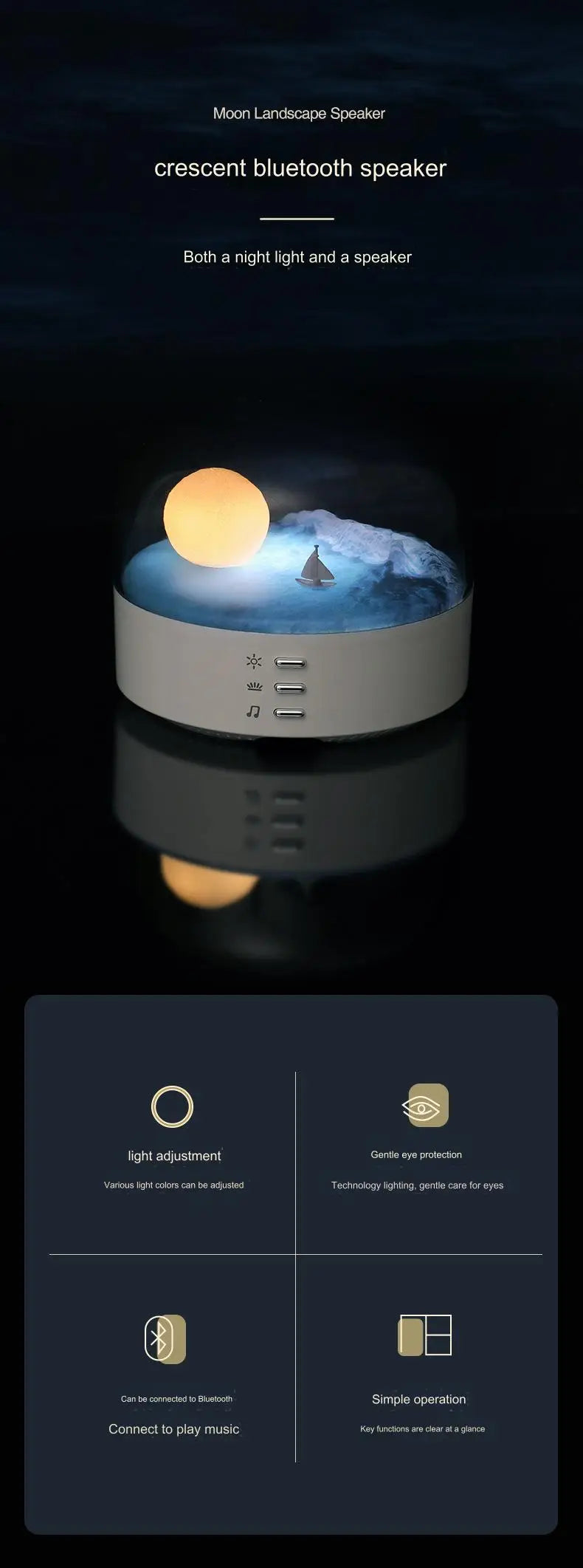 Lâmpada de Mesa de Lua