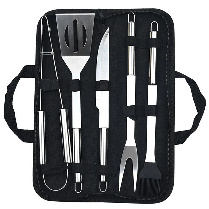 Kit Churrasco Portátil 9 Peças com Estojo