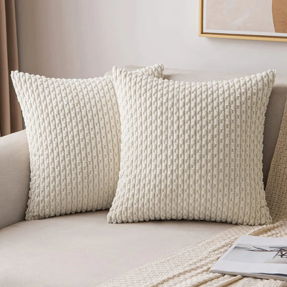 Capa de Almofada Decorativa em Corduroy Estilo Boho