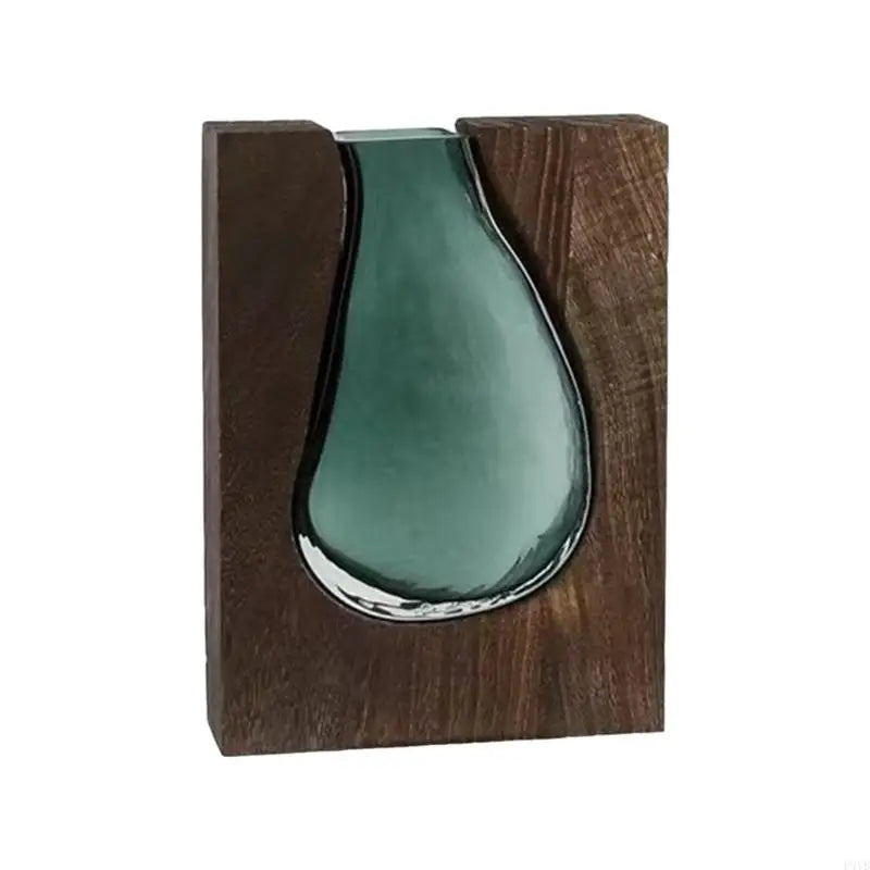 Vaso de Vidro Embutido para Flores – Decoração Rústica