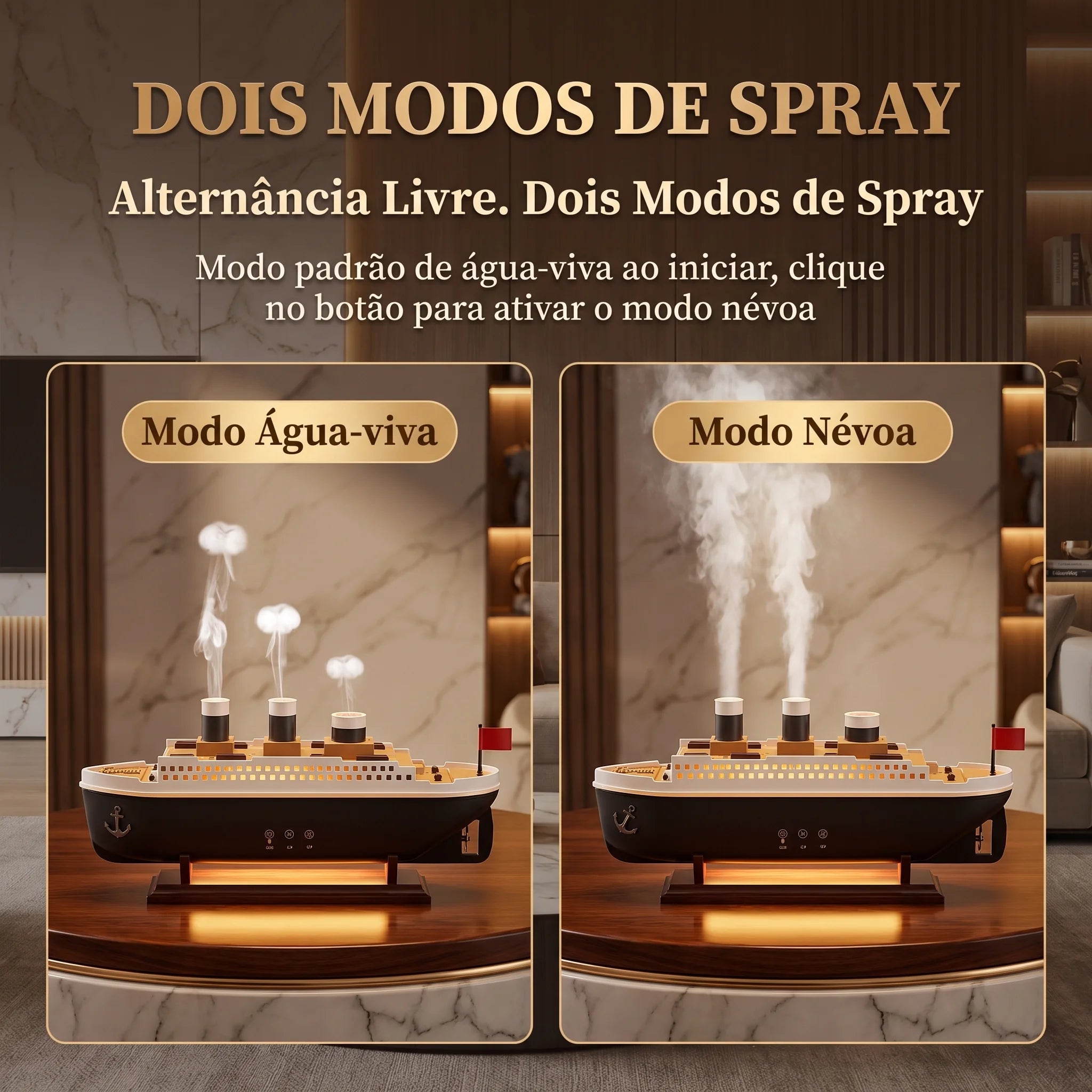 Umidificador Aromatizador Navio Titanic