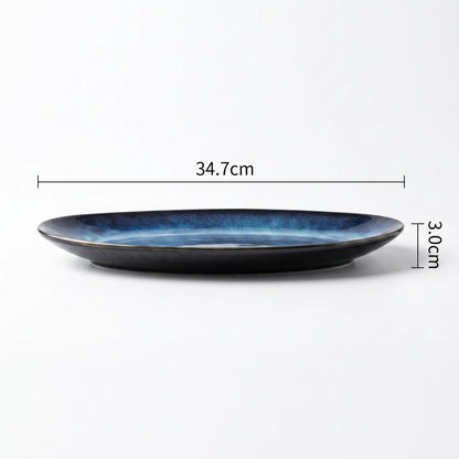 Travessa de Cerâmica Estilo Japonês em Formato de Peixe