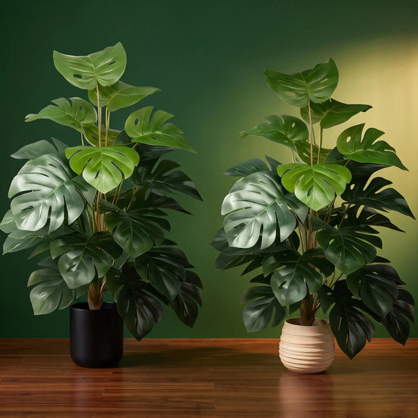 Monstera Artificial Decorativa em Plástico Realista