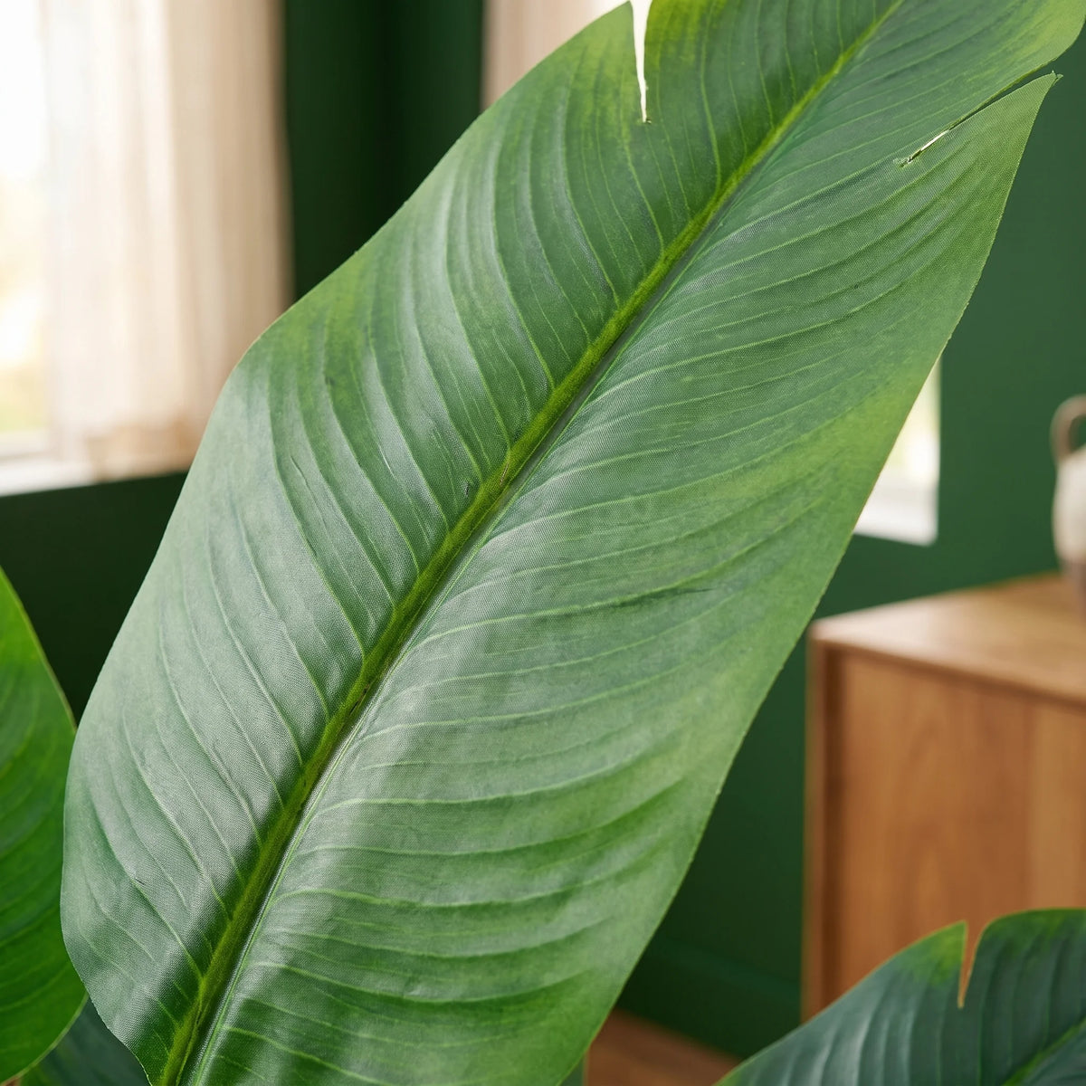 Planta Artificial Tropical Folha de Bananeira Monstera