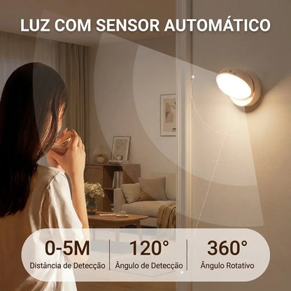 Luz de Led  LED Noturna com Sensor de Movimento 360°