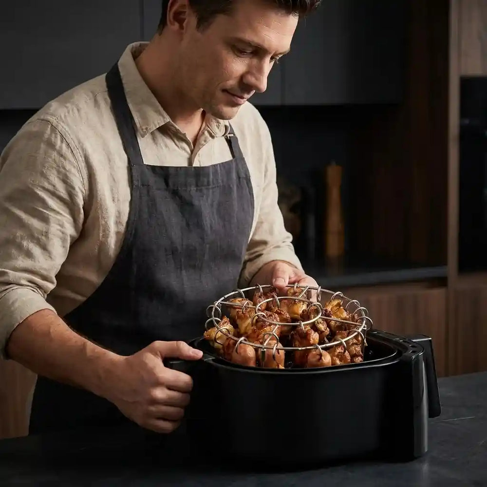 Suporte Vertical para Espetos para Air Fryer