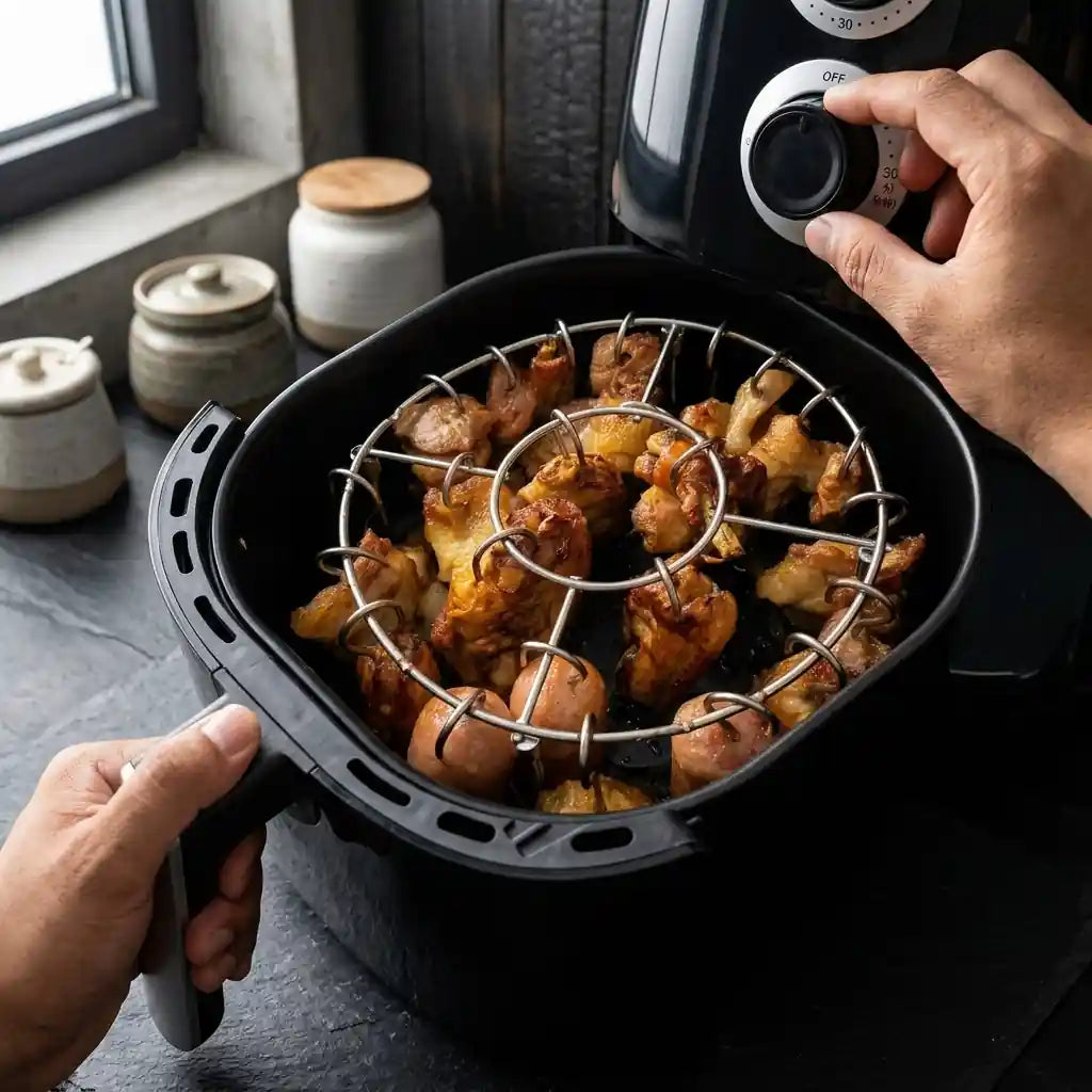 Suporte Vertical para Espetos para Air Fryer
